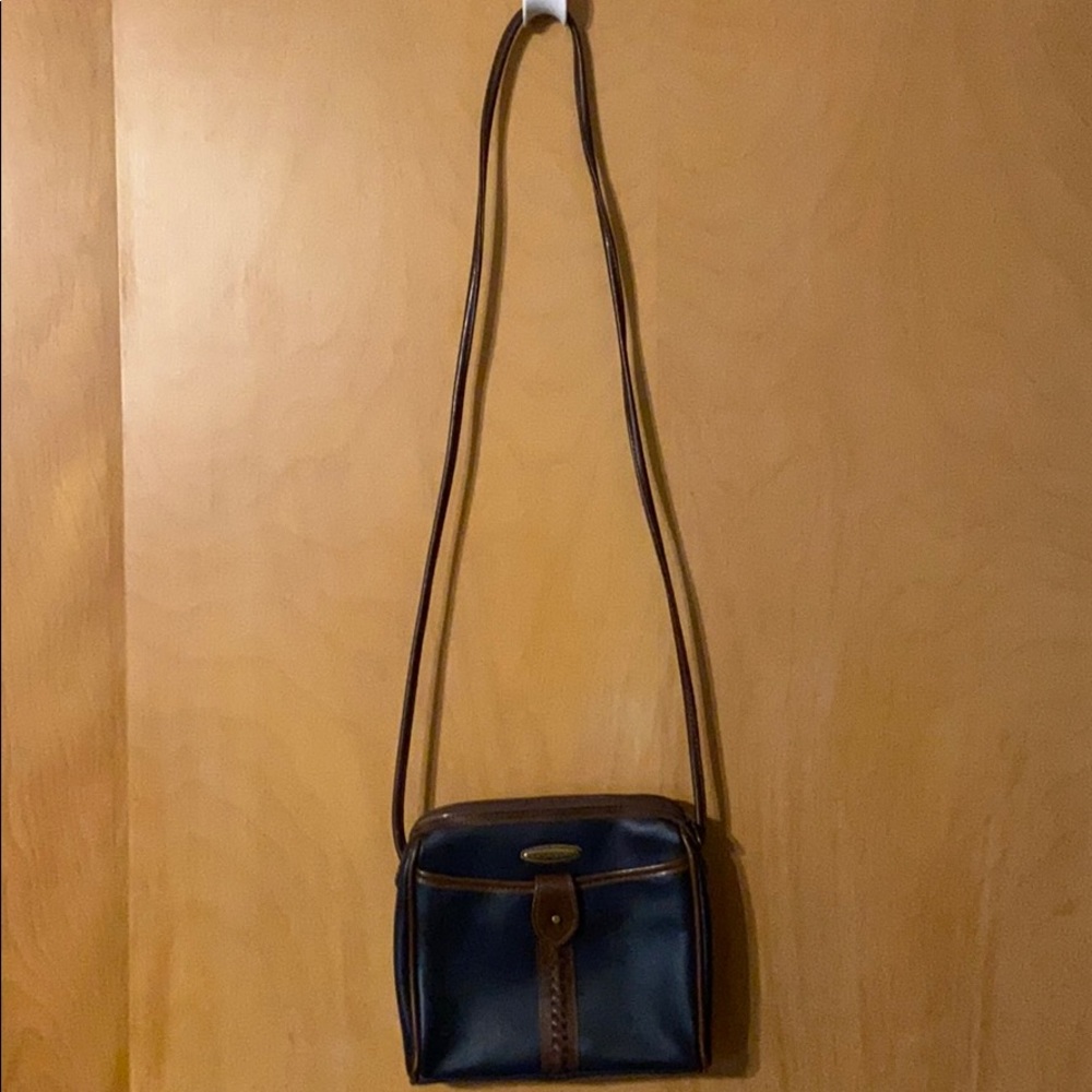Liz Claiborne navy & brown purse